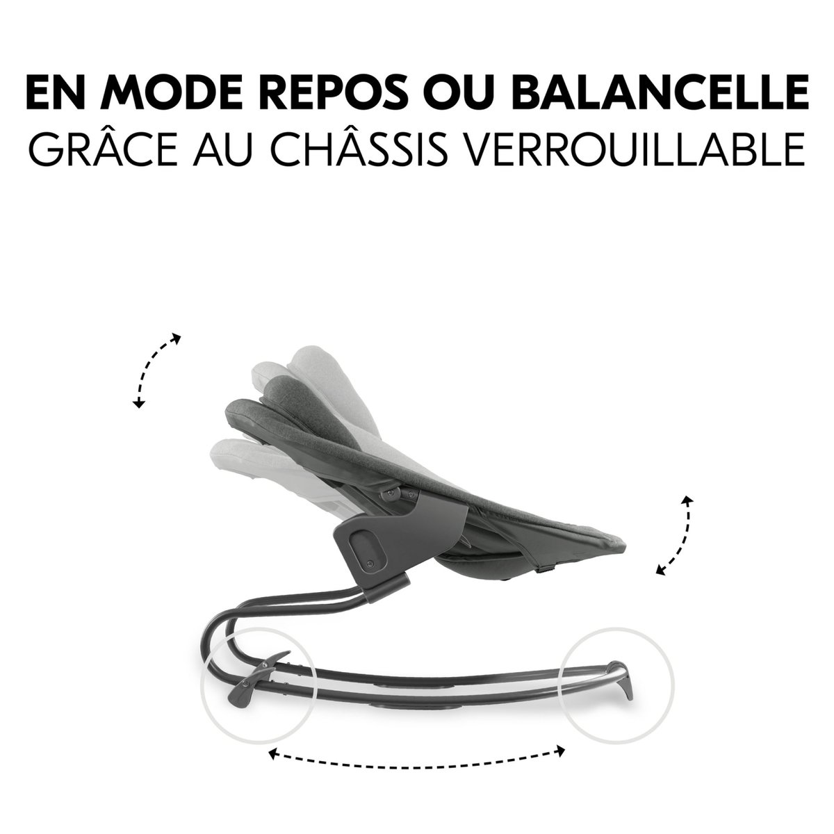 Transat Alpha Bouncer Premium gris, HAUCK