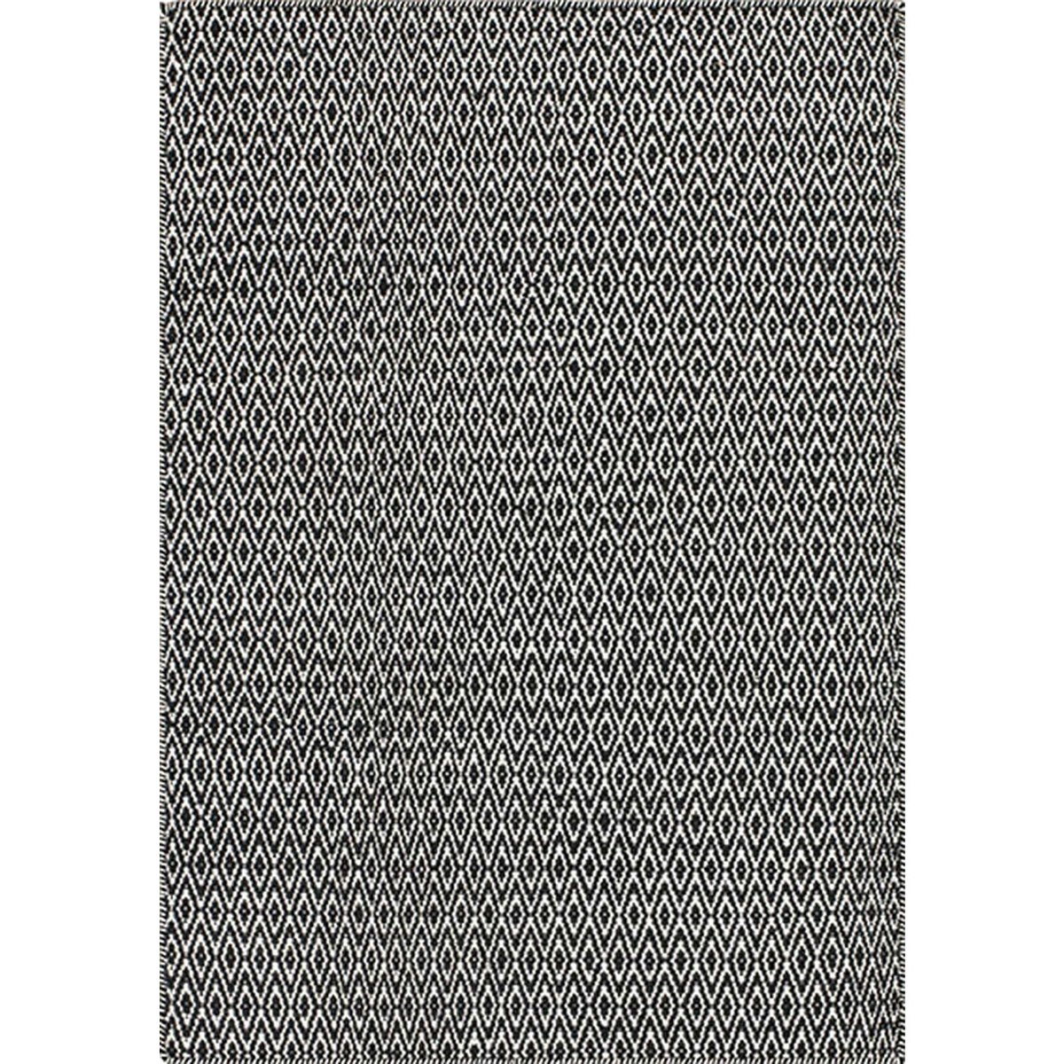 Tapis rectangulaire en laine MICMAC noir, RECOLLECTION