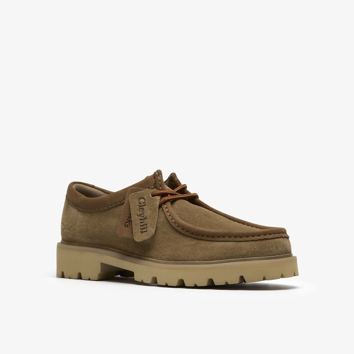 Chaussures derbies en cuir Cleyhill Seam sable, CLARKS