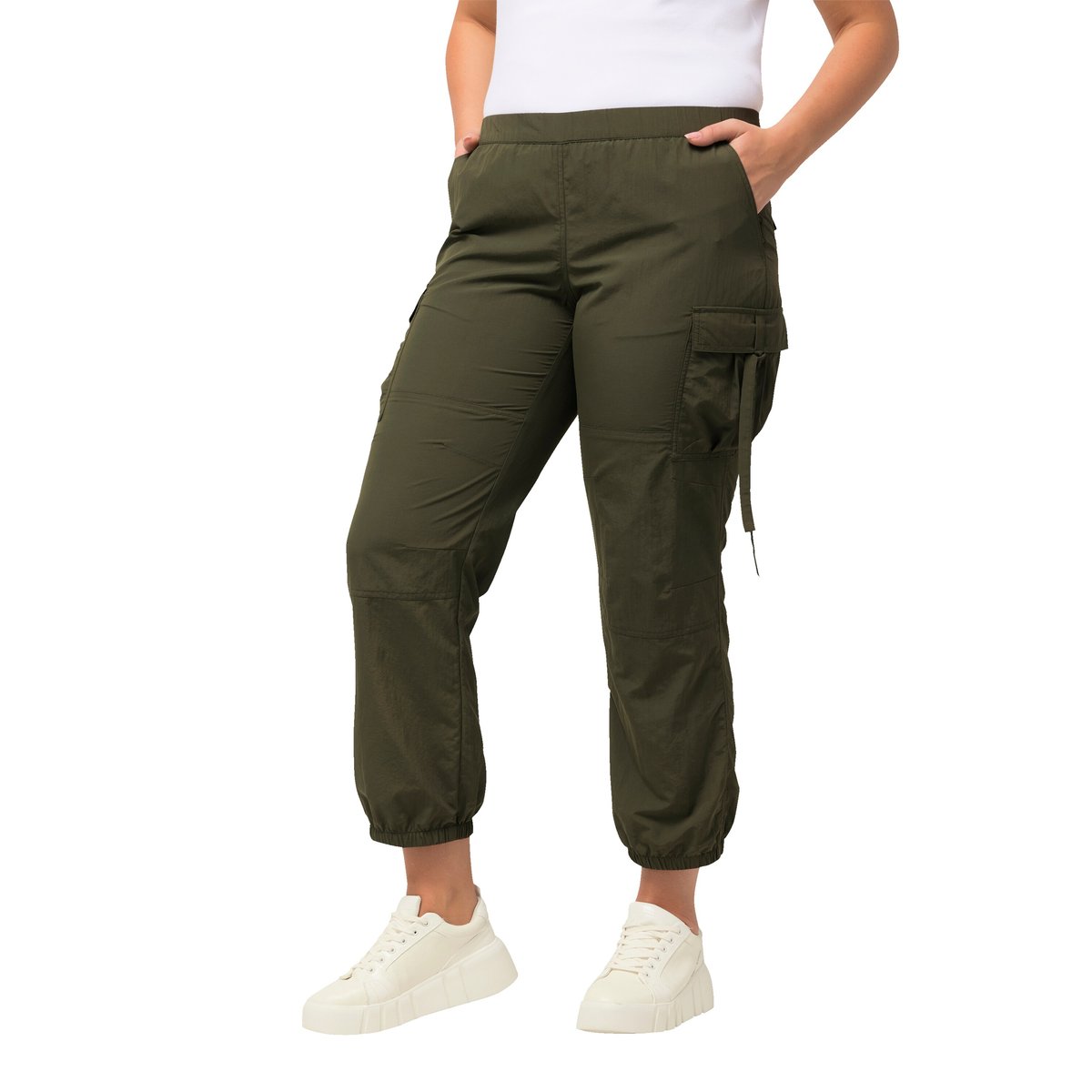 Pantalon cargo gris olive, ULLA POPKEN