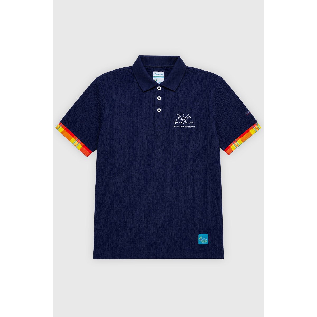 Polo brodé homme - coton marine deep, ARMOR-LUX