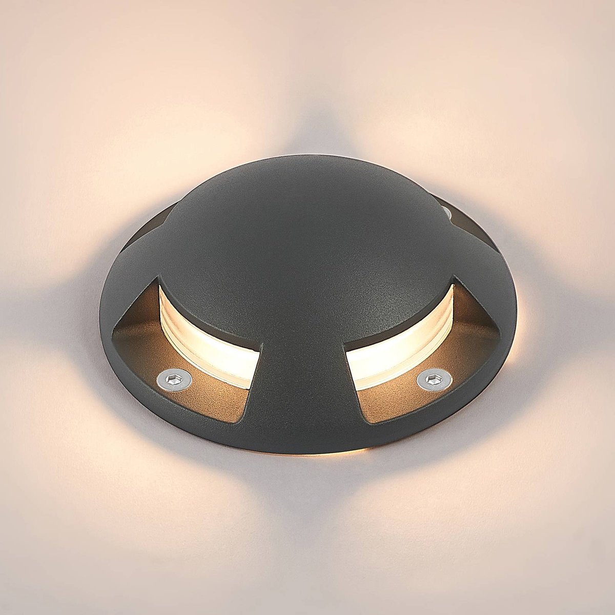 Luminaire extérieur en aluminium moderneLED gris foncé, LINDBY
