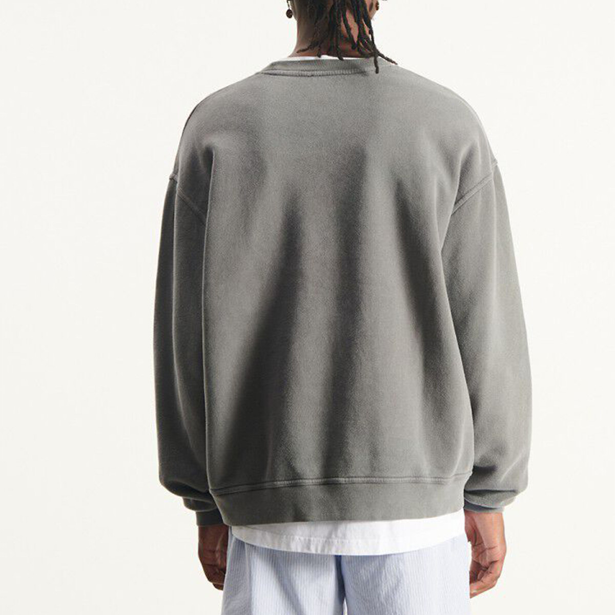 Sweat en molleton, PLIZZY gris foncé chiné, AMERICAN VINTAGE