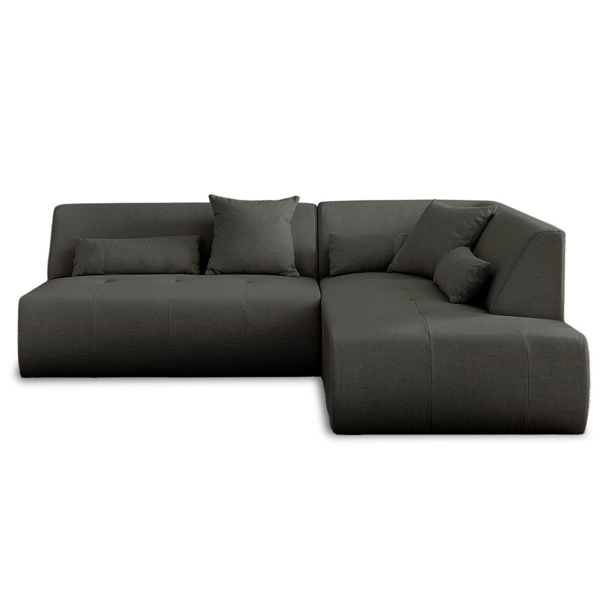 Canapé d'Angle droit 5 places - ONYX gris foncé, BEST MOBILIER