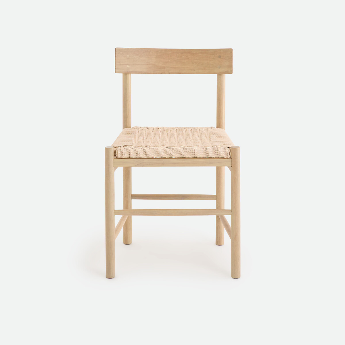 Chaise en chêne massif effet bois blanchi, assise en corde, TAGA naturel, LA REDOUTE INTERIEURS