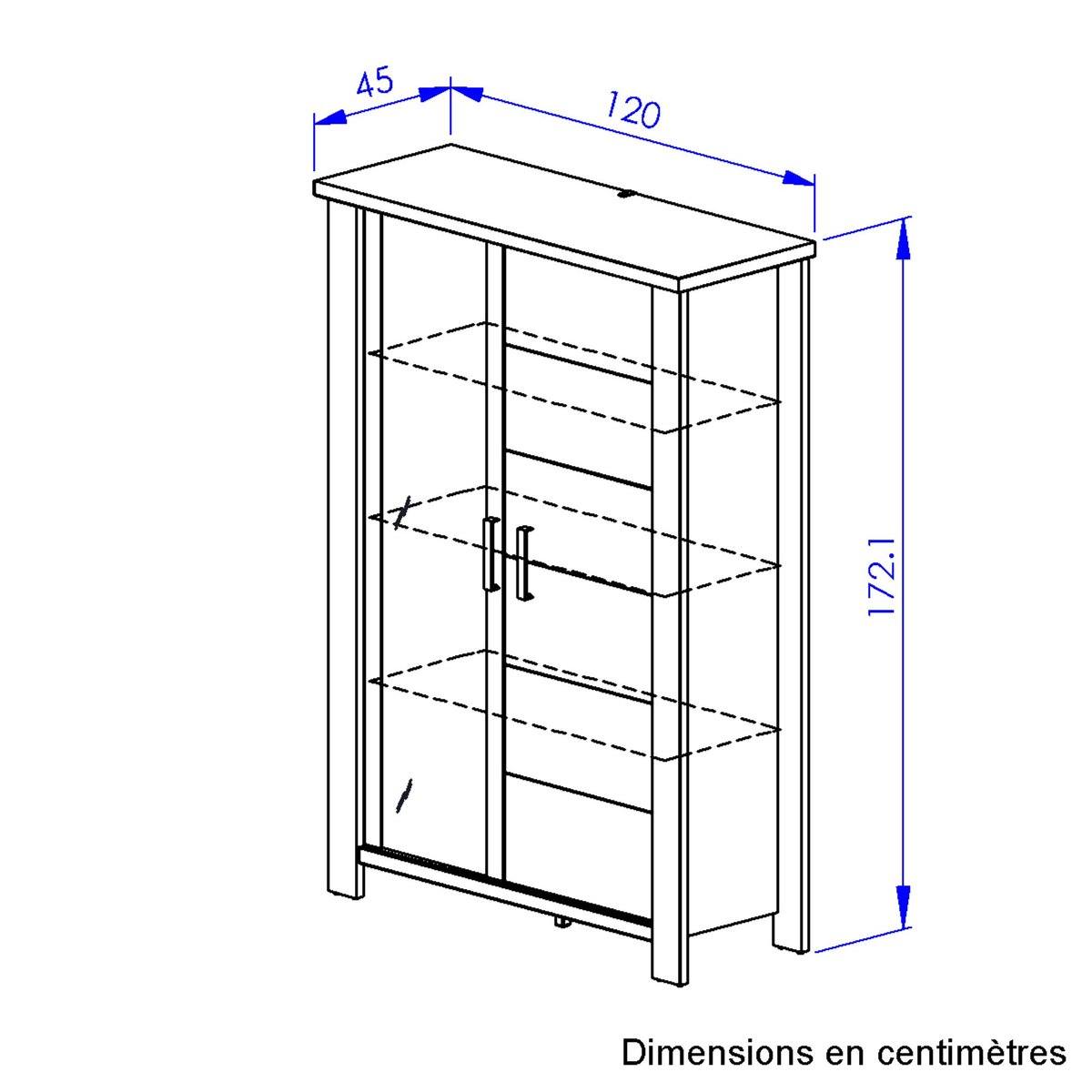 Vaisselier 2 portes  MANOSQUE beige, GAMI