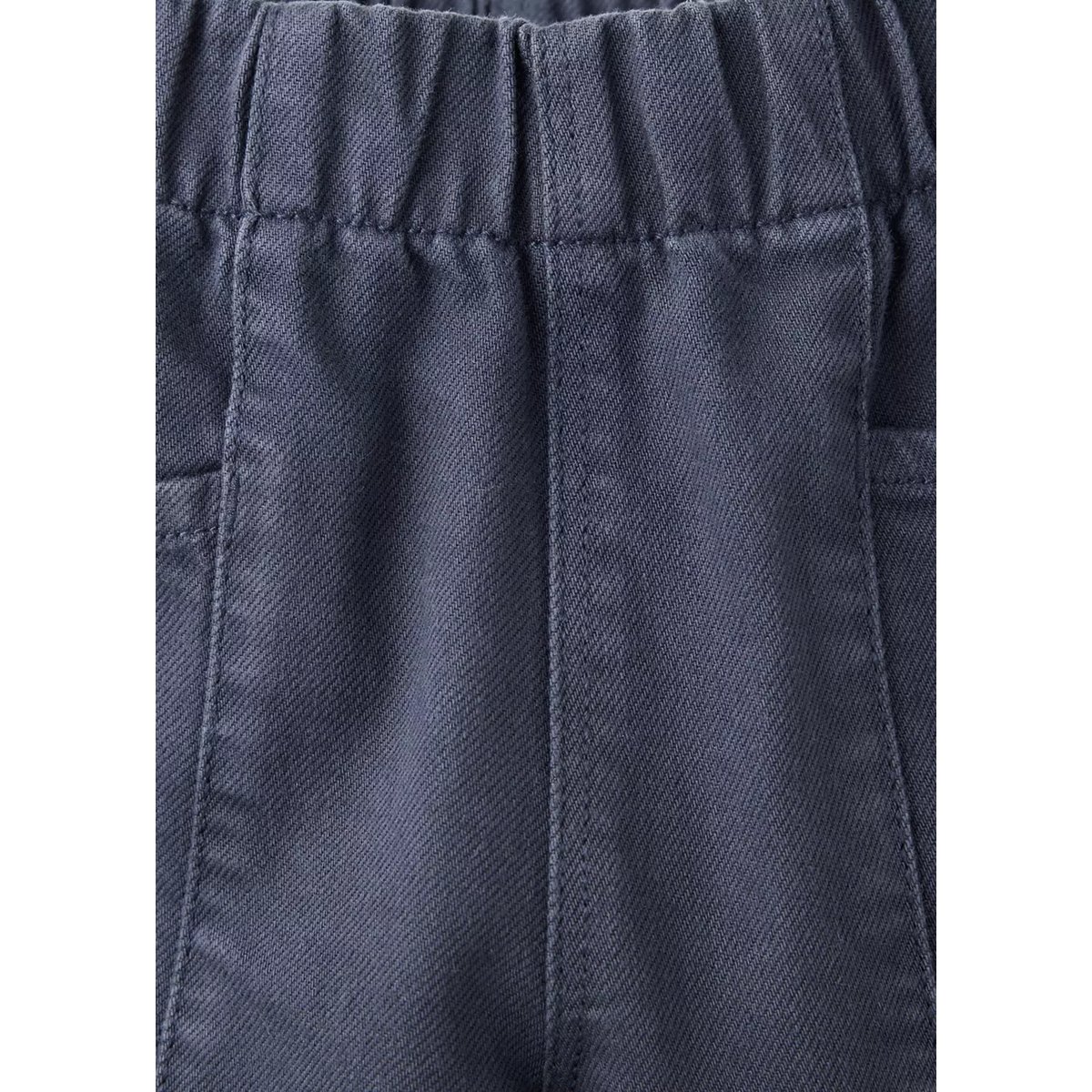 Pantalon en coton élastique bleu marine, MANGO BABY