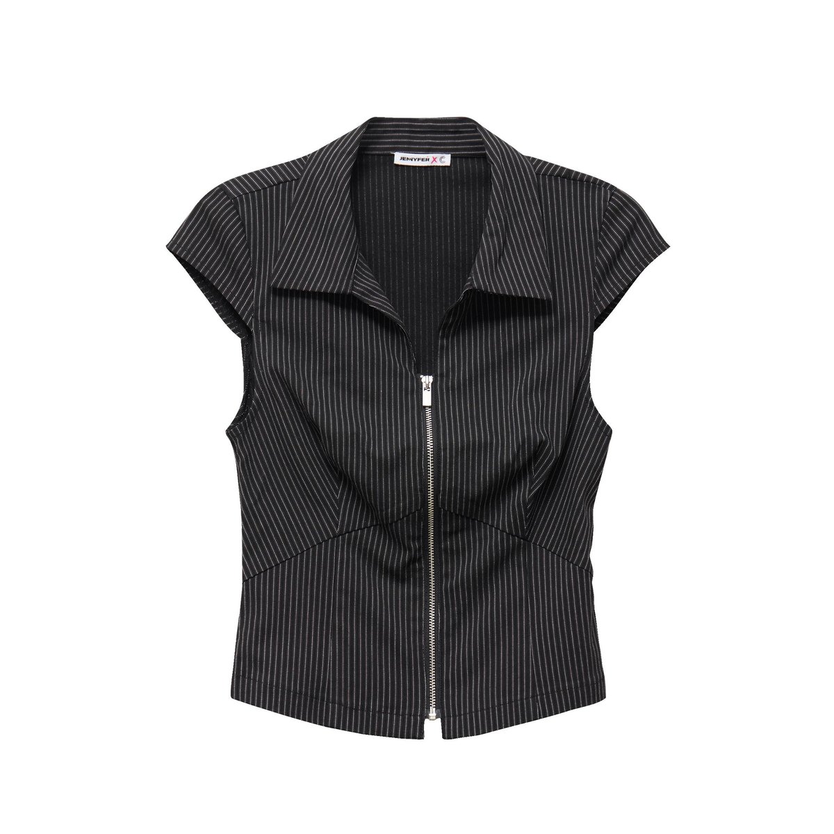 Chemise cintrée manches courtes noir, CACHE CACHE