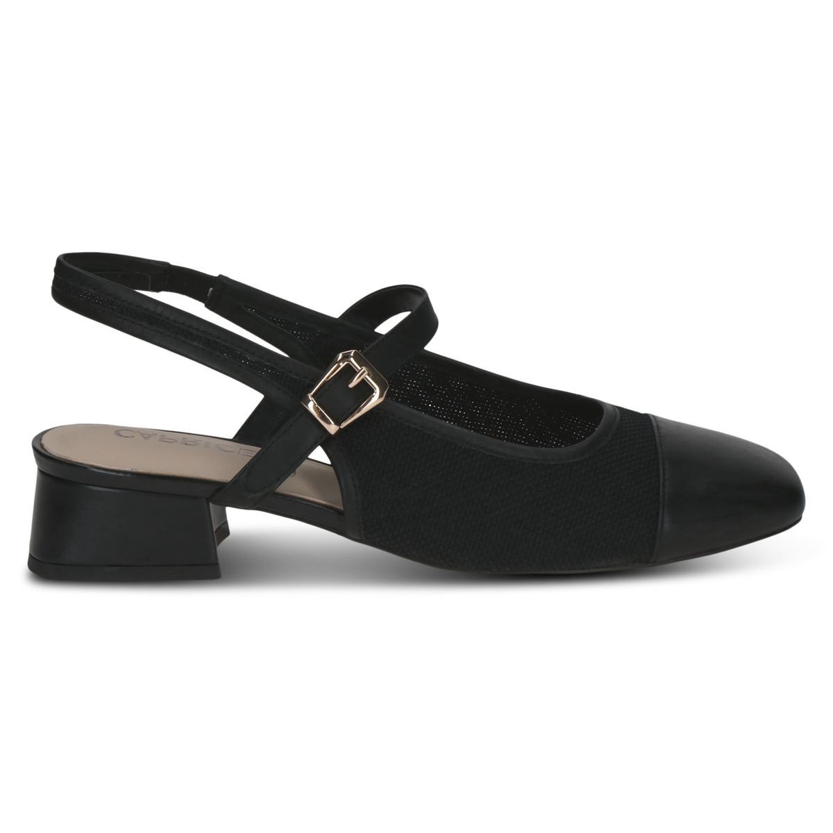 escarpin à talon noir zèbre, CAPRICE