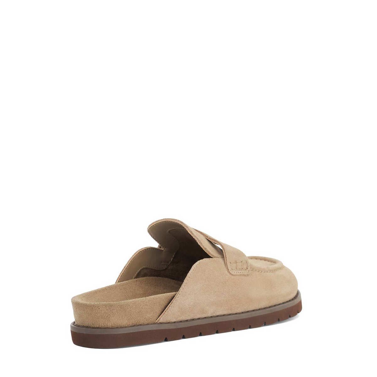 Mocassins ouverts à l'arrière en daim - GOLDENS taupe-suede, DUNE LONDON