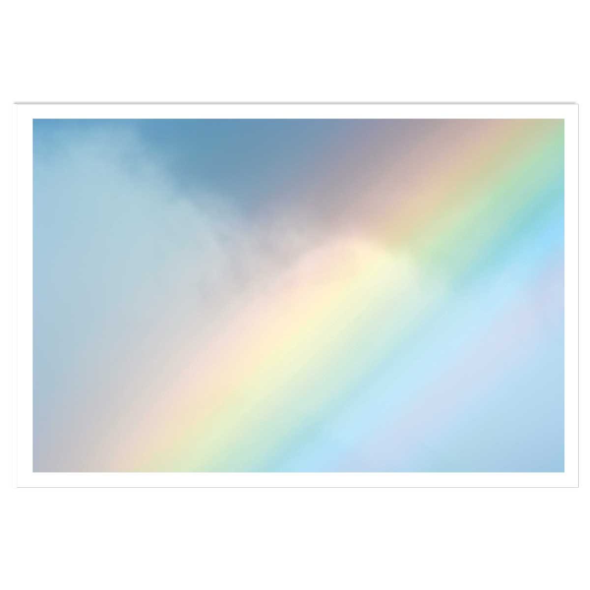 Affiche photo arc en ciel pastel affiche seule, HEXOA