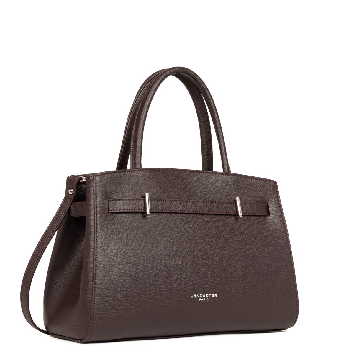 Sac à main, Made in France SIERRA FR marron foncé, LANCASTER