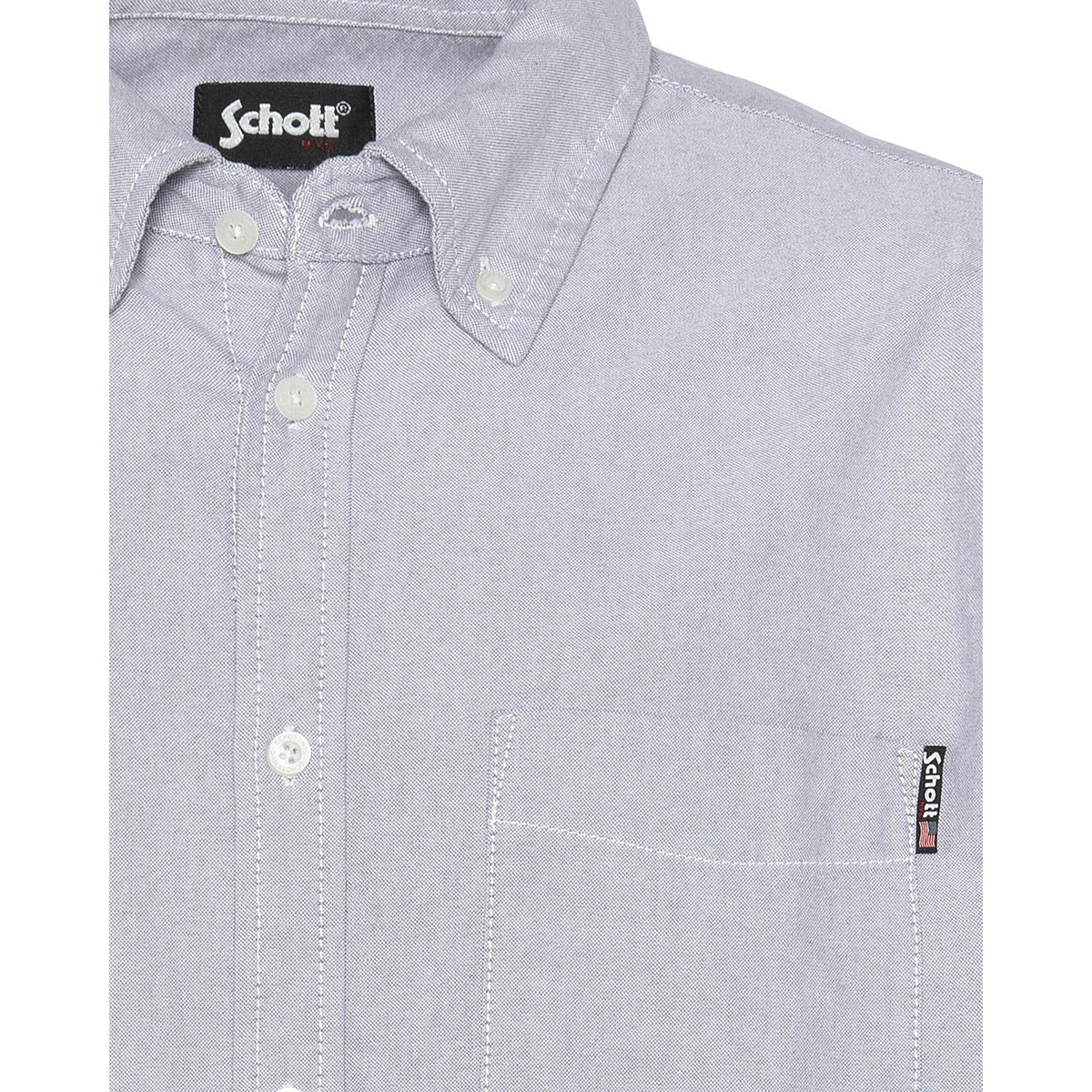 Chemise à manches longues gris, SCHOTT