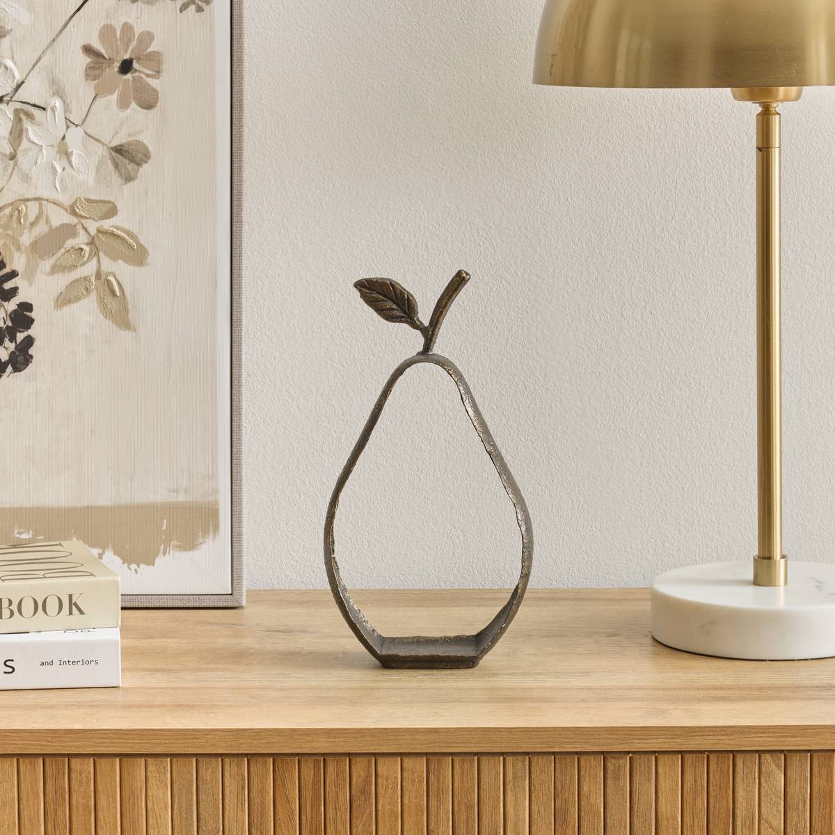 Fruits déco Shilo H.25cm doré pomme, ATMOSPHERA