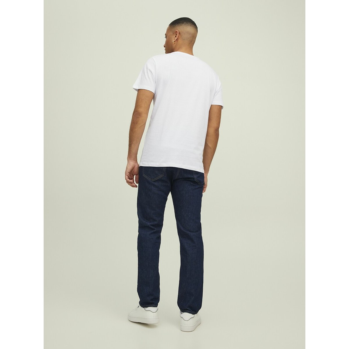 Lote de 3 camisetas negro + blanco + azul marino, JACK & JONES