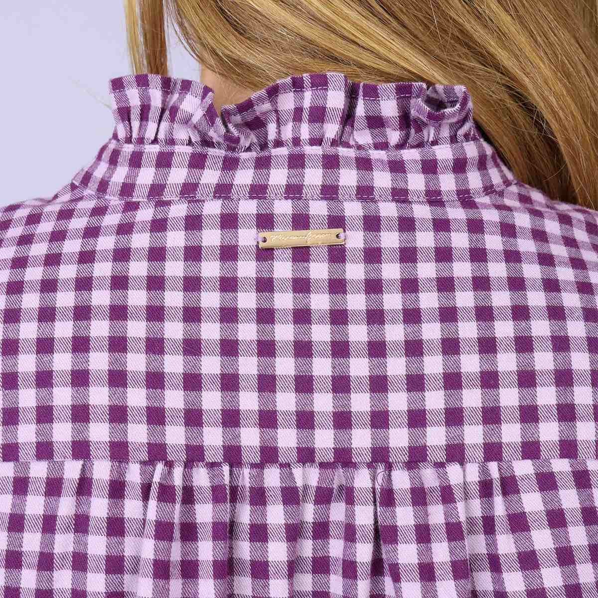 Chemise flanelle à carreaux violet, MISE AU GREEN