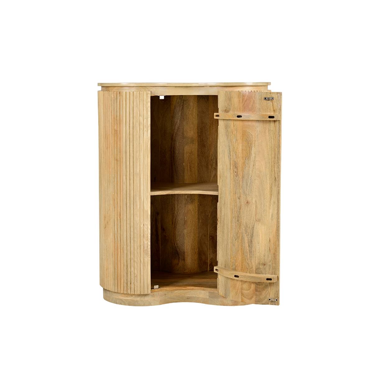 Meuble bar en bois de manguier  ELORIA bois clair, MADE IN MEUBLES 