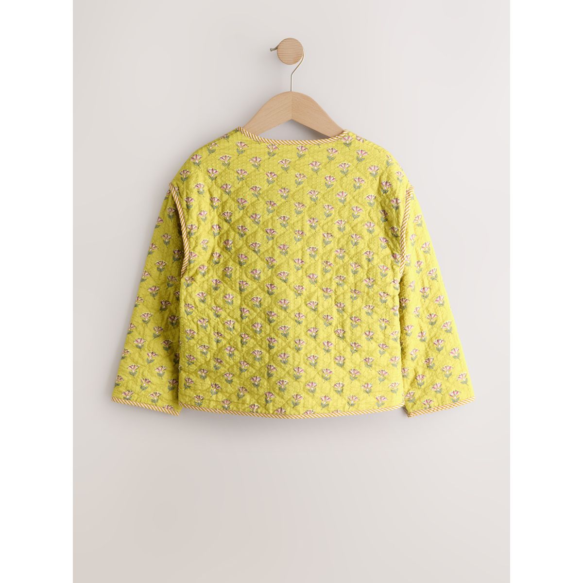 Veste matelassée en coton imprimé vert olive, NEXT