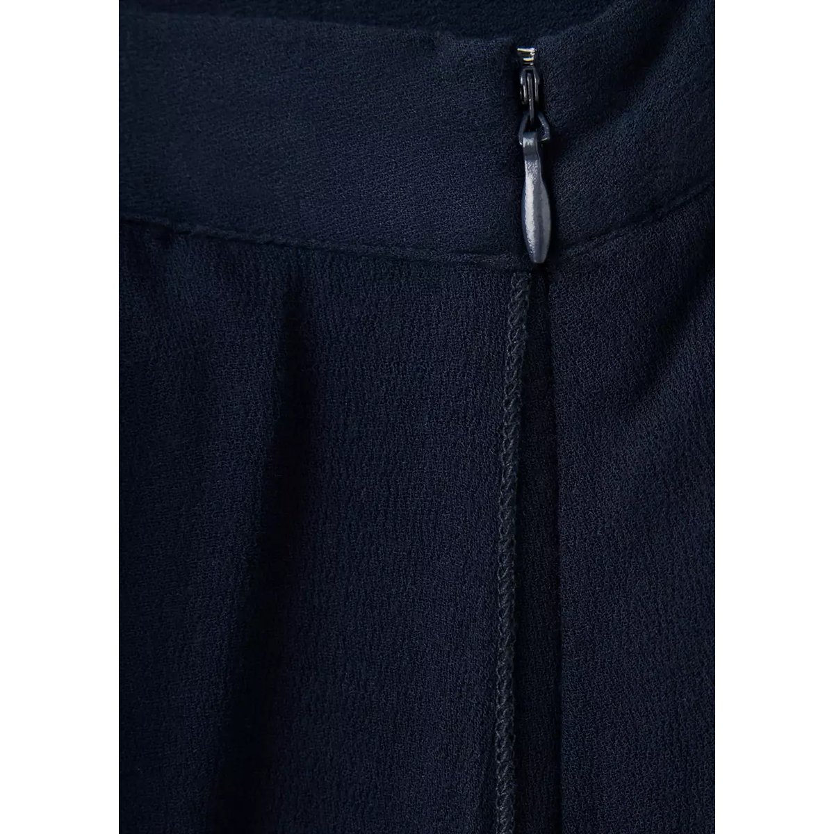 Jupe en mousseline avec coutures bleu marine, MANGO TEEN