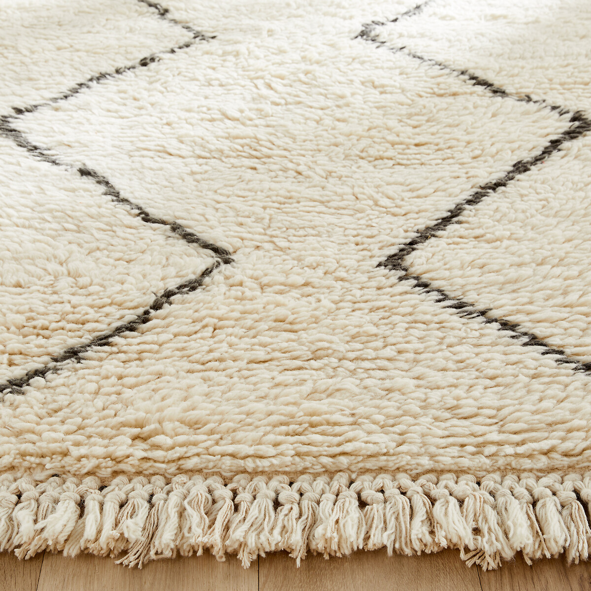 Tapis style berbère en laine, Nyborg ecru/gris éléphant, AM.PM