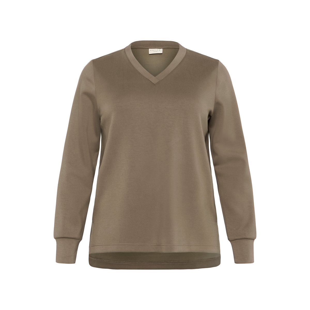 Sweatshirt marron morel, KAFFE CURVE