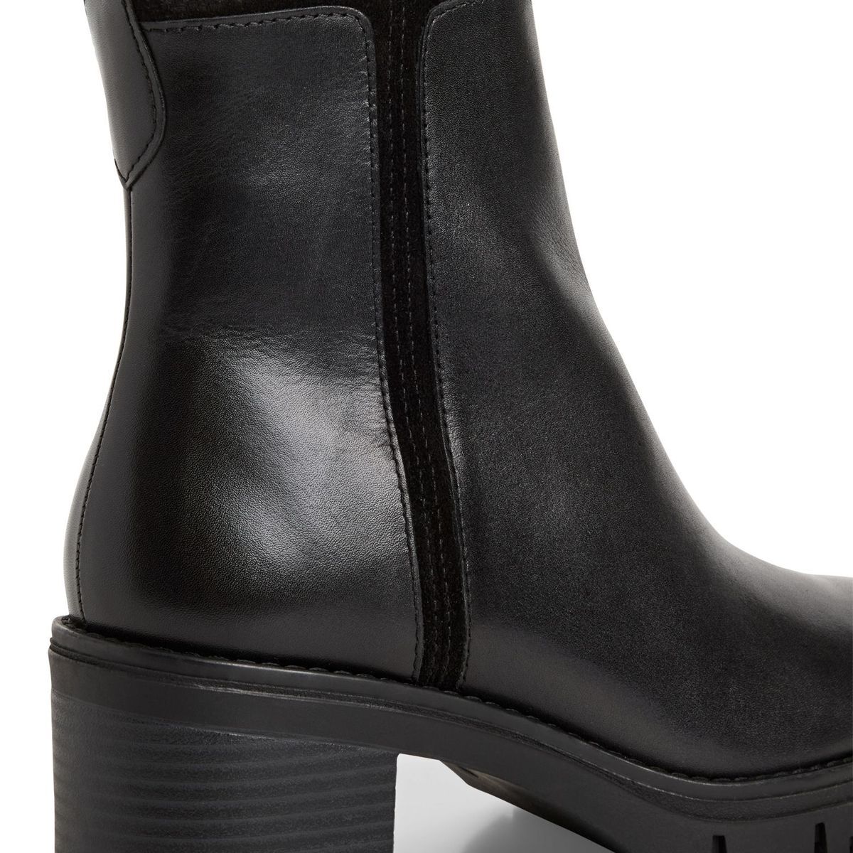 Bottine en cuir noir, MARCO TOZZI