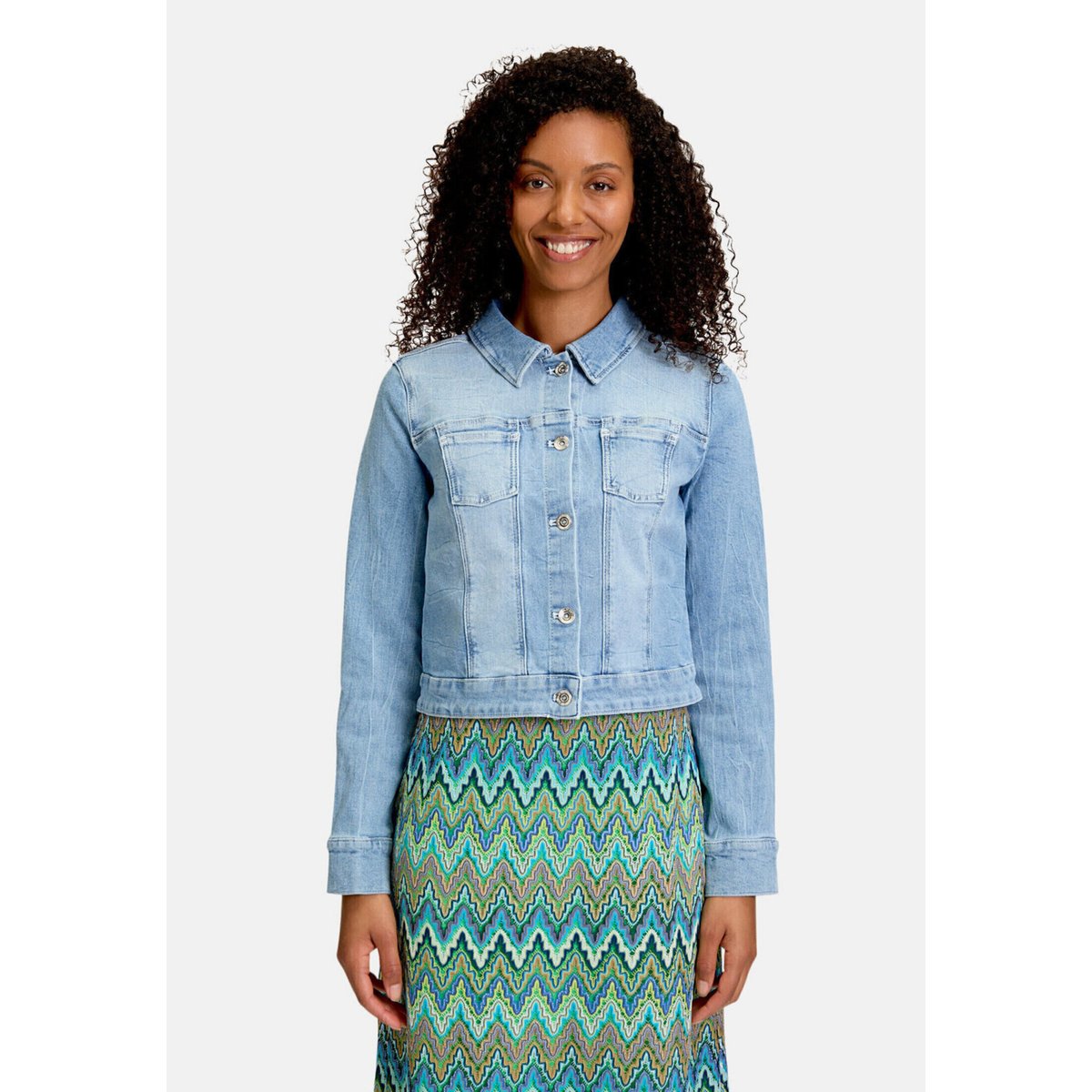 Veste en jean à manches longues light blue denim, BETTY BARCLAY
