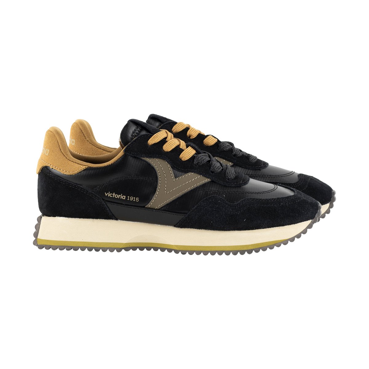 Basket Basse Cuir noir, VICTORIA
