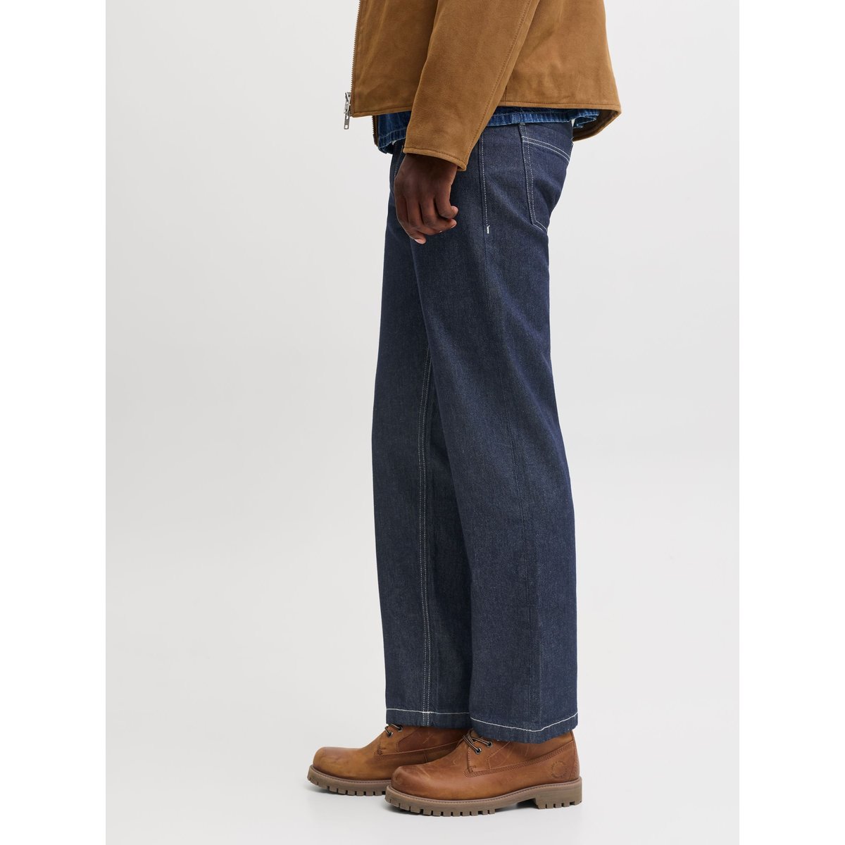 Jean À Coupe Ample dark blue denim, JACK & JONES