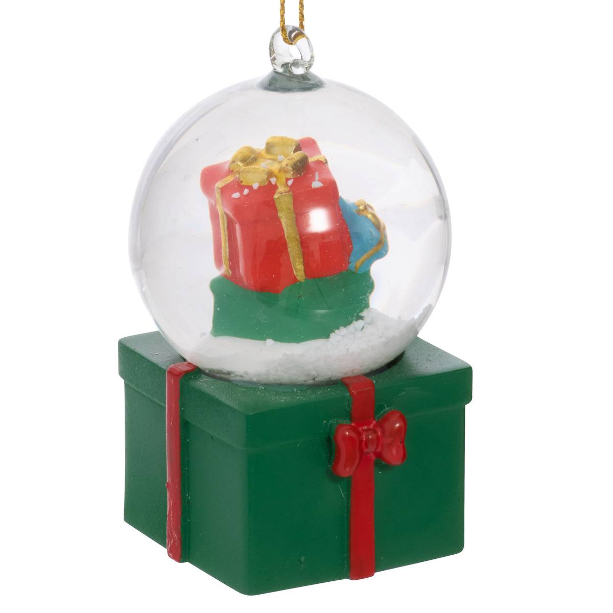 Suspension de sapin boule à neige en résine D. 7,3 cm modèle a, FEERIC LIGHTS & CHRISTMAS