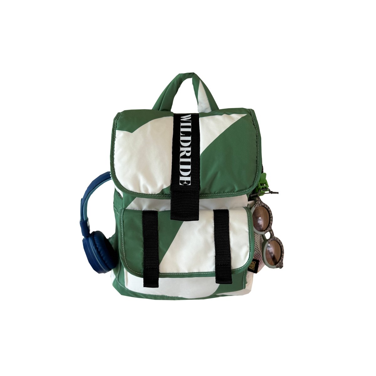 Sac à dos pour enfants imprimé vert et blanc, WILDRIDE
