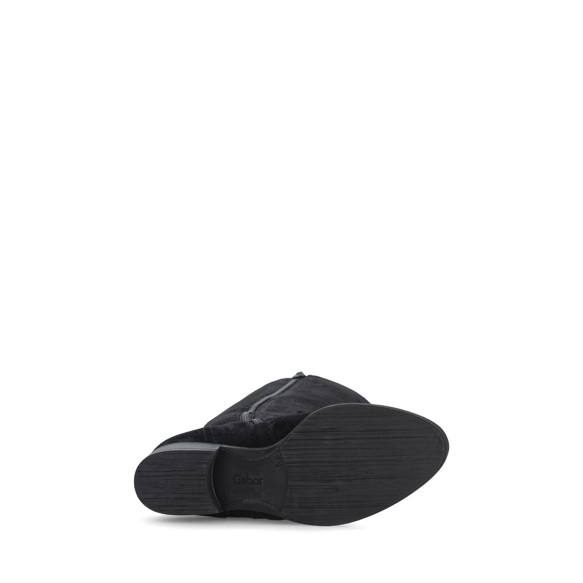 Bottines en cuir à talon décroché noir velours, GABOR
