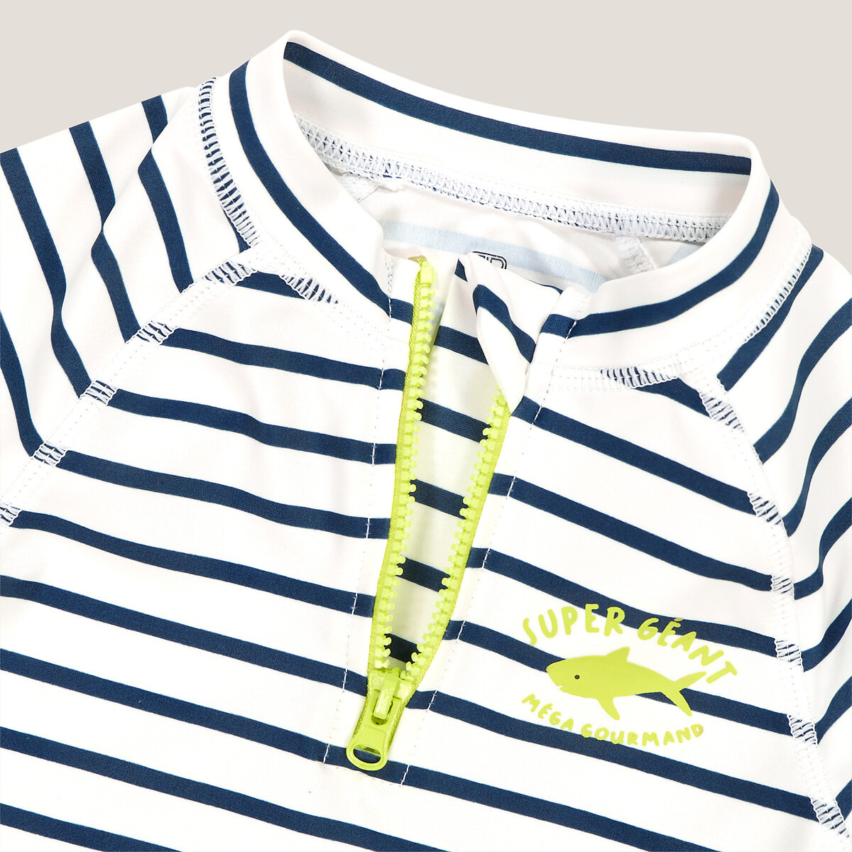 T-shirt de bain rayé protection UV bleu rayé blanc, LA REDOUTE COLLECTIONS