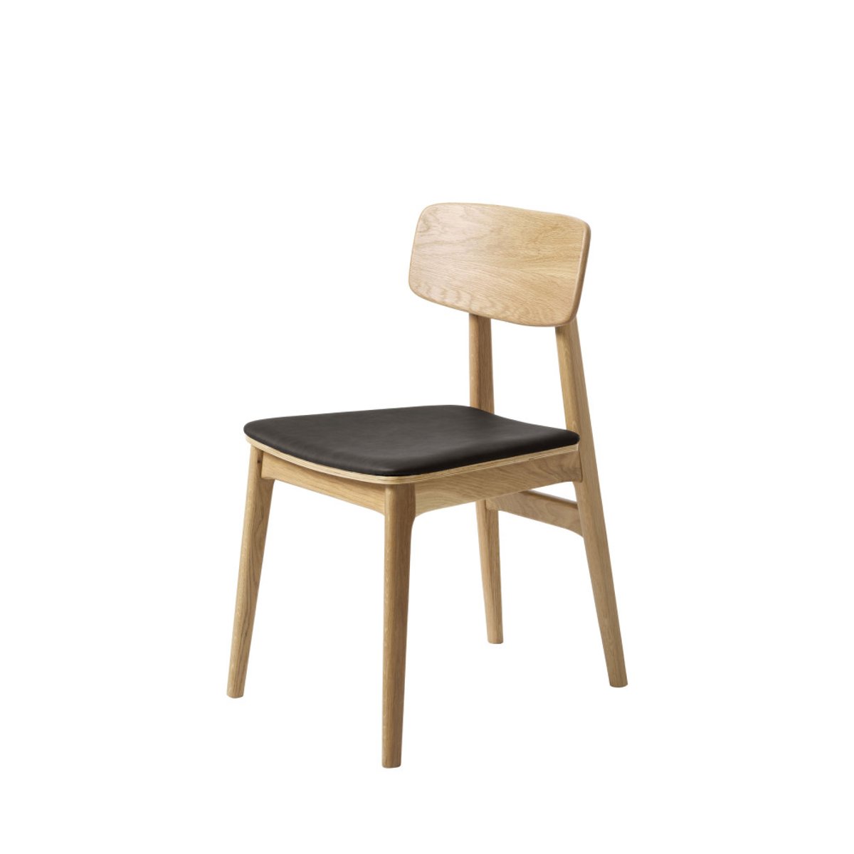 Lot de 2 chaises en bois et simili- ORR noir, DRAWER