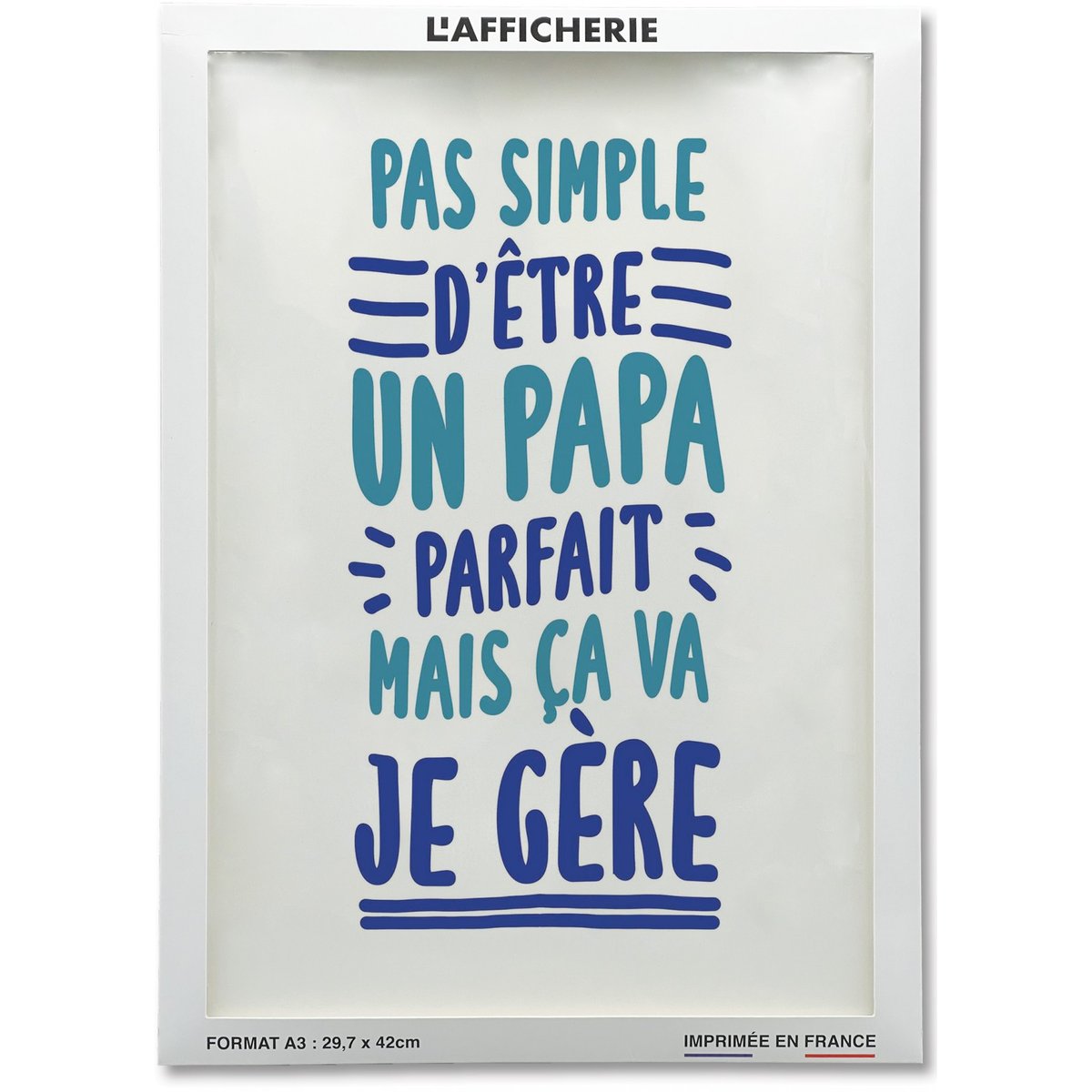 Affiche Pas simple Papa blanc, L'AFFICHERIE