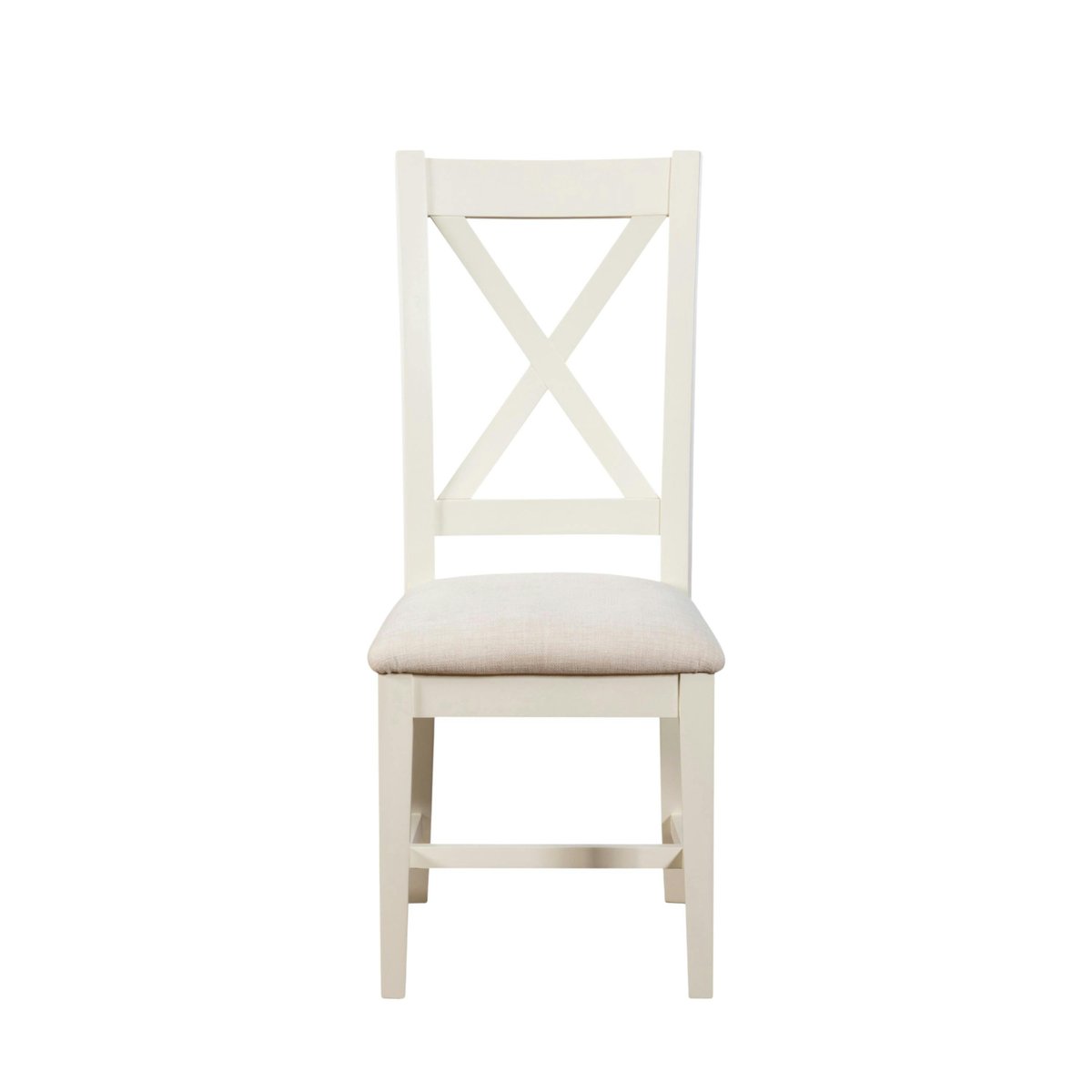 Chaise de salle à manger blanche à dossier croisé (x2) VELIA blanc, PIER IMPORT