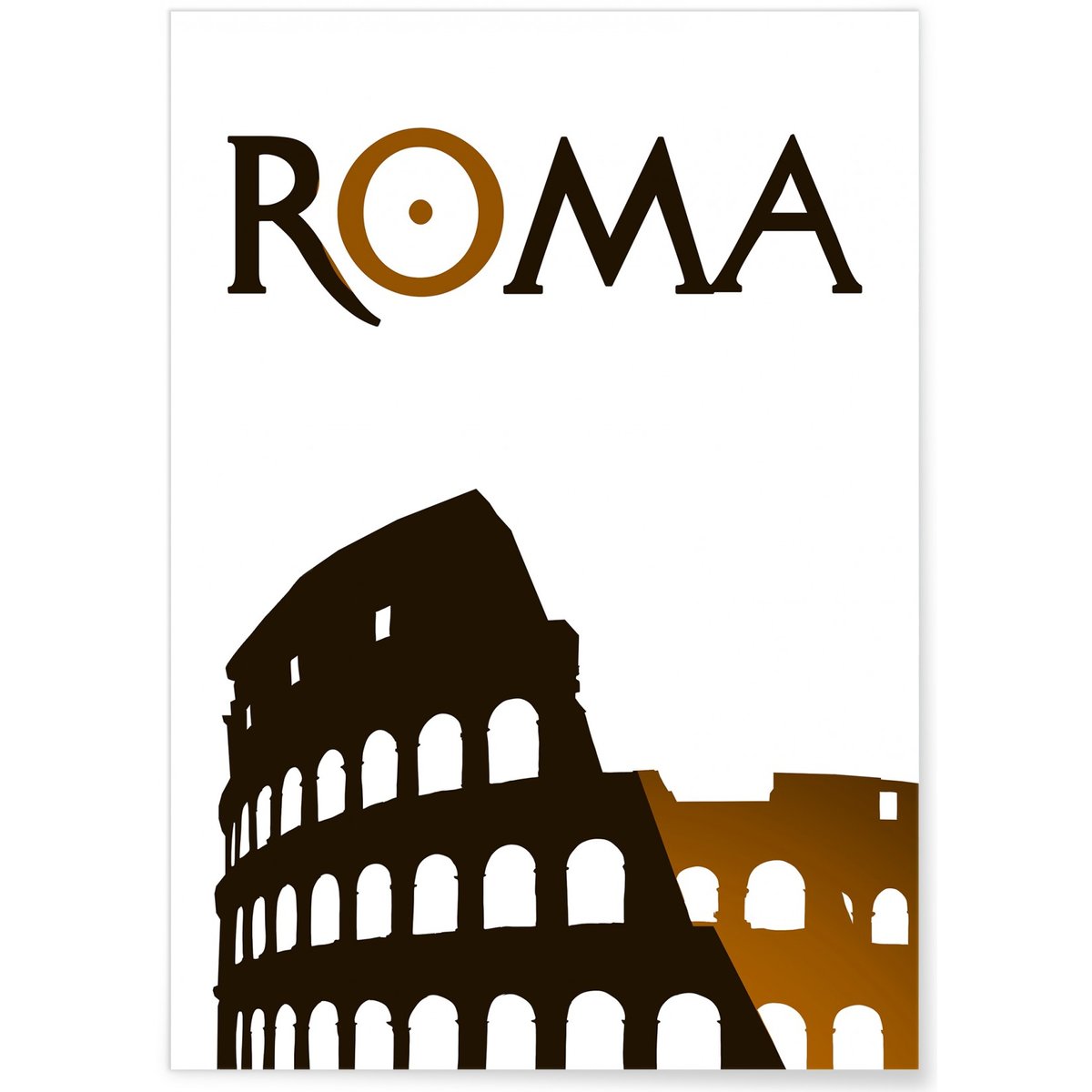 Poster Roma blanc, L'AFFICHERIE
