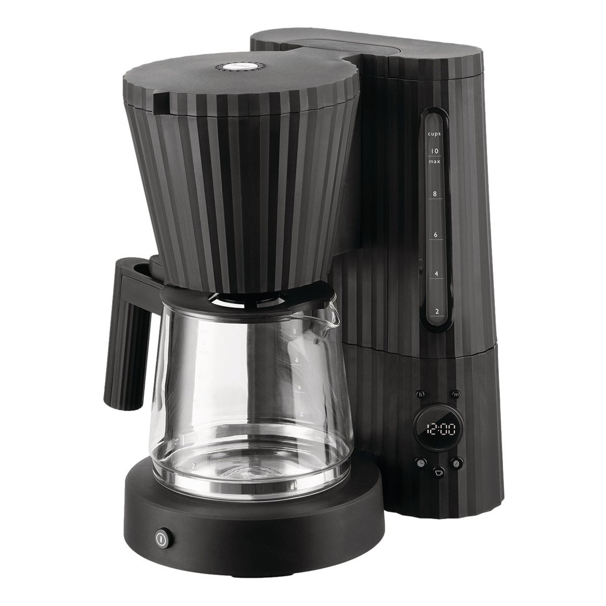 Cafetière - plissé - noir noir, ALESSI