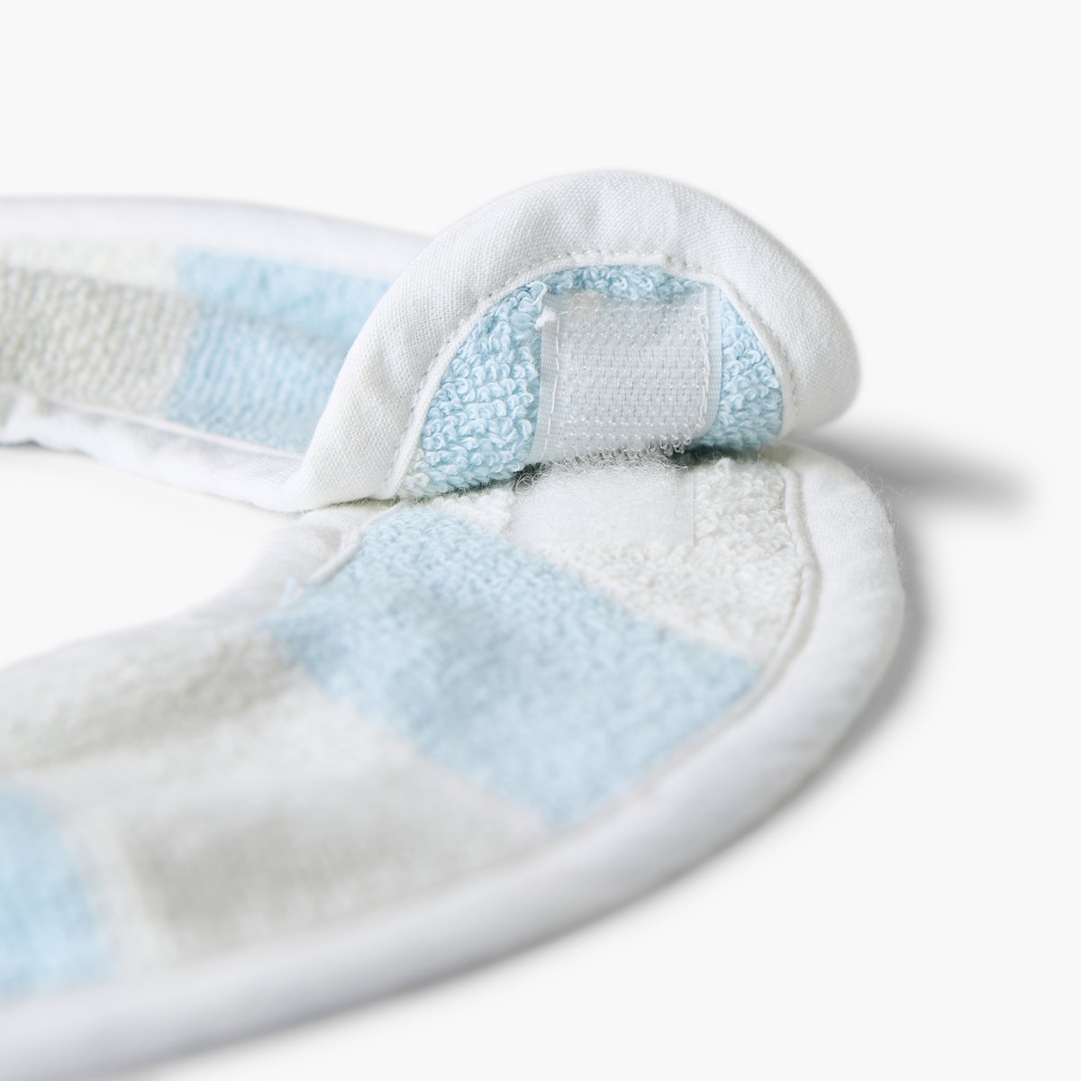 Mini bavoir coton bio TYBALT ciel, CARRE BLANC