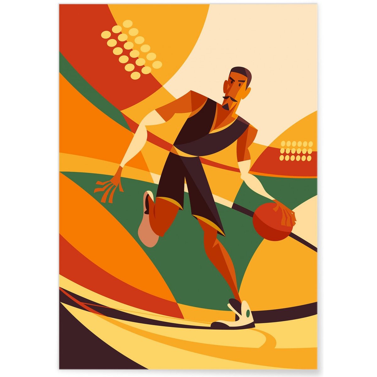 Affiche Basketball blanc, L'AFFICHERIE