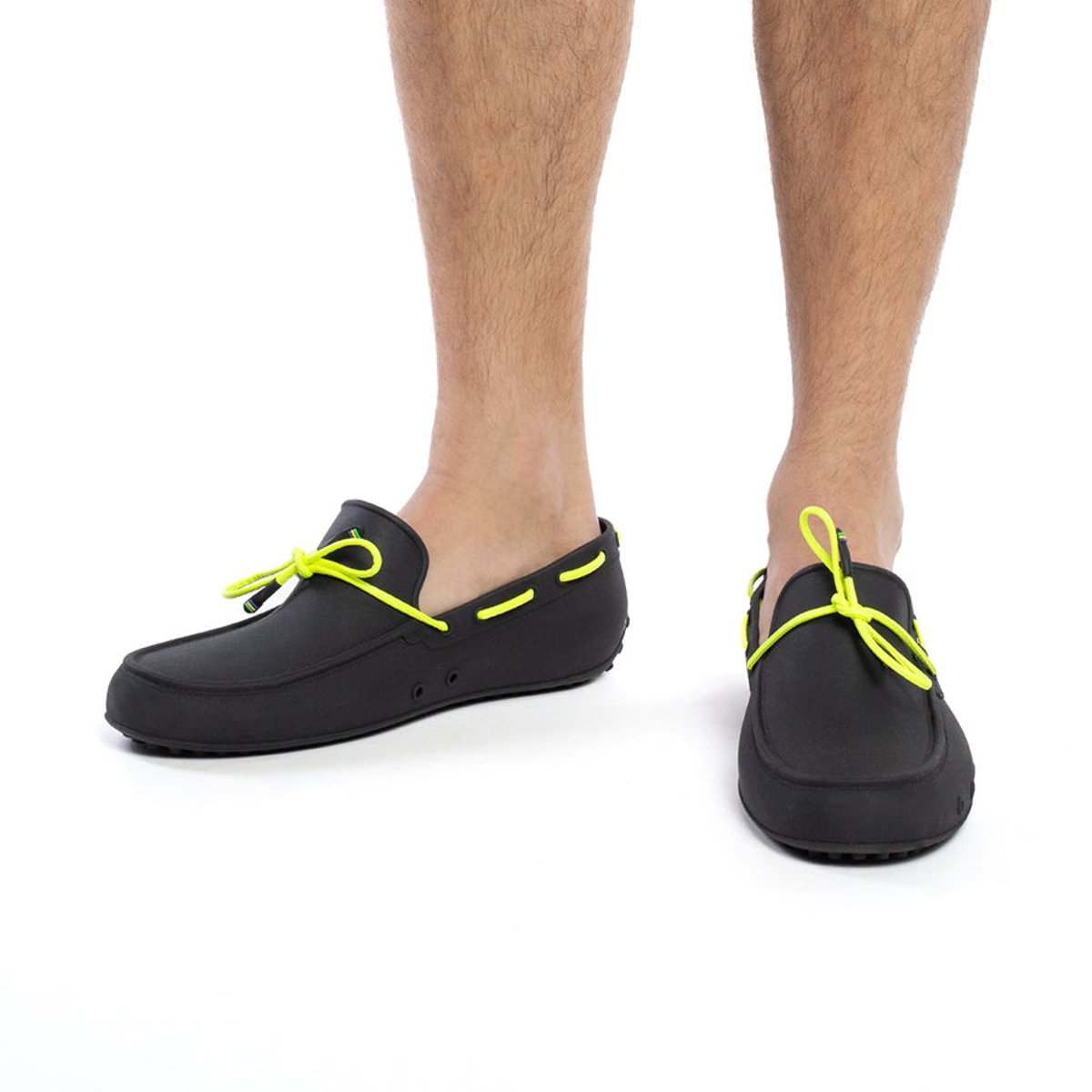 Mocassins Homme CATAMARA FLUO bleu clair et orange fluo, CACATOES