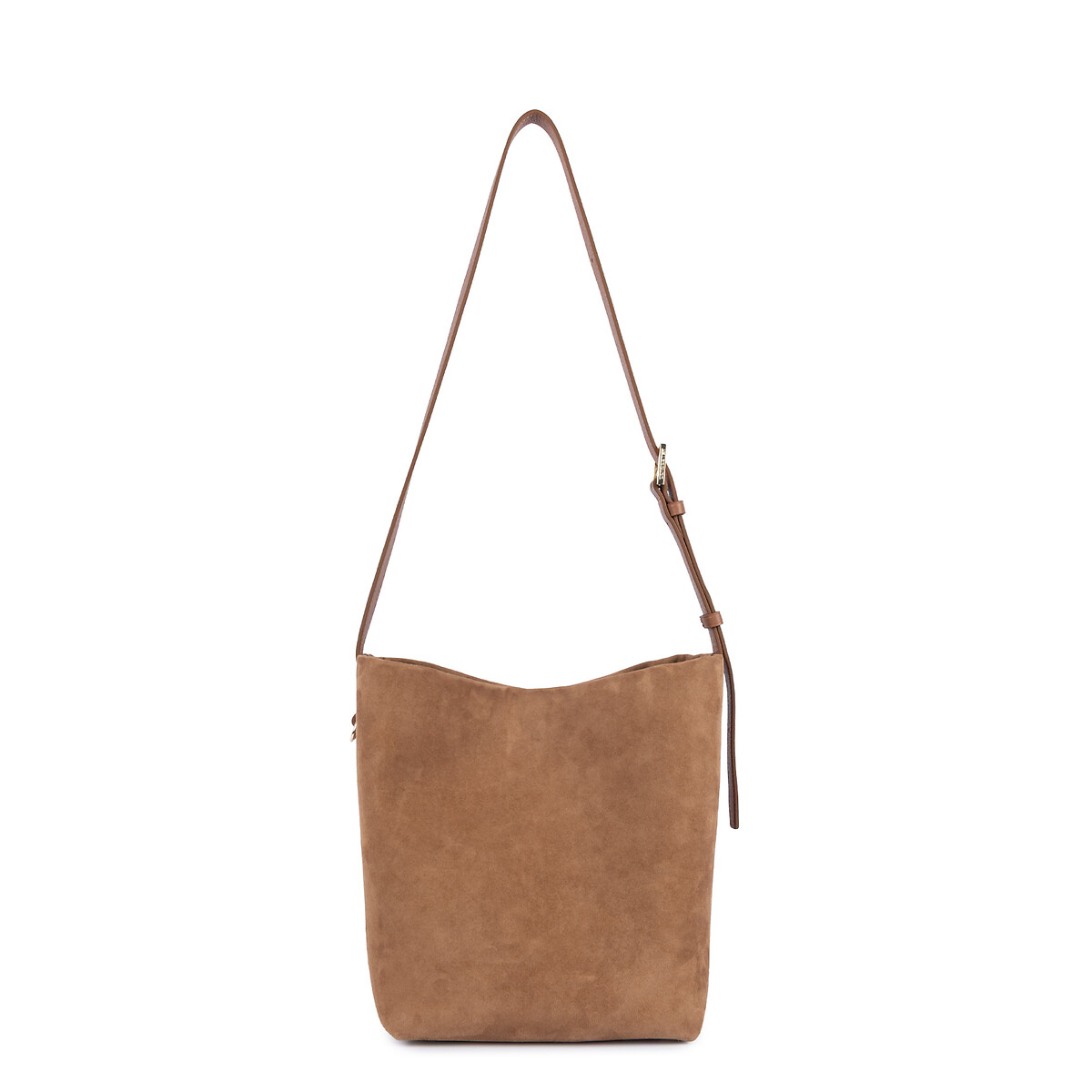 Borsa a bisaccia in pelle, SUEDE M cammello, LANCASTER
