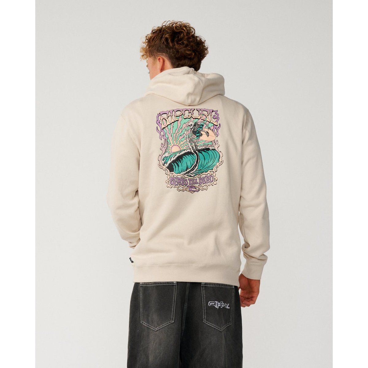 Sweat à capuche Air Shred vintage white, RIP CURL