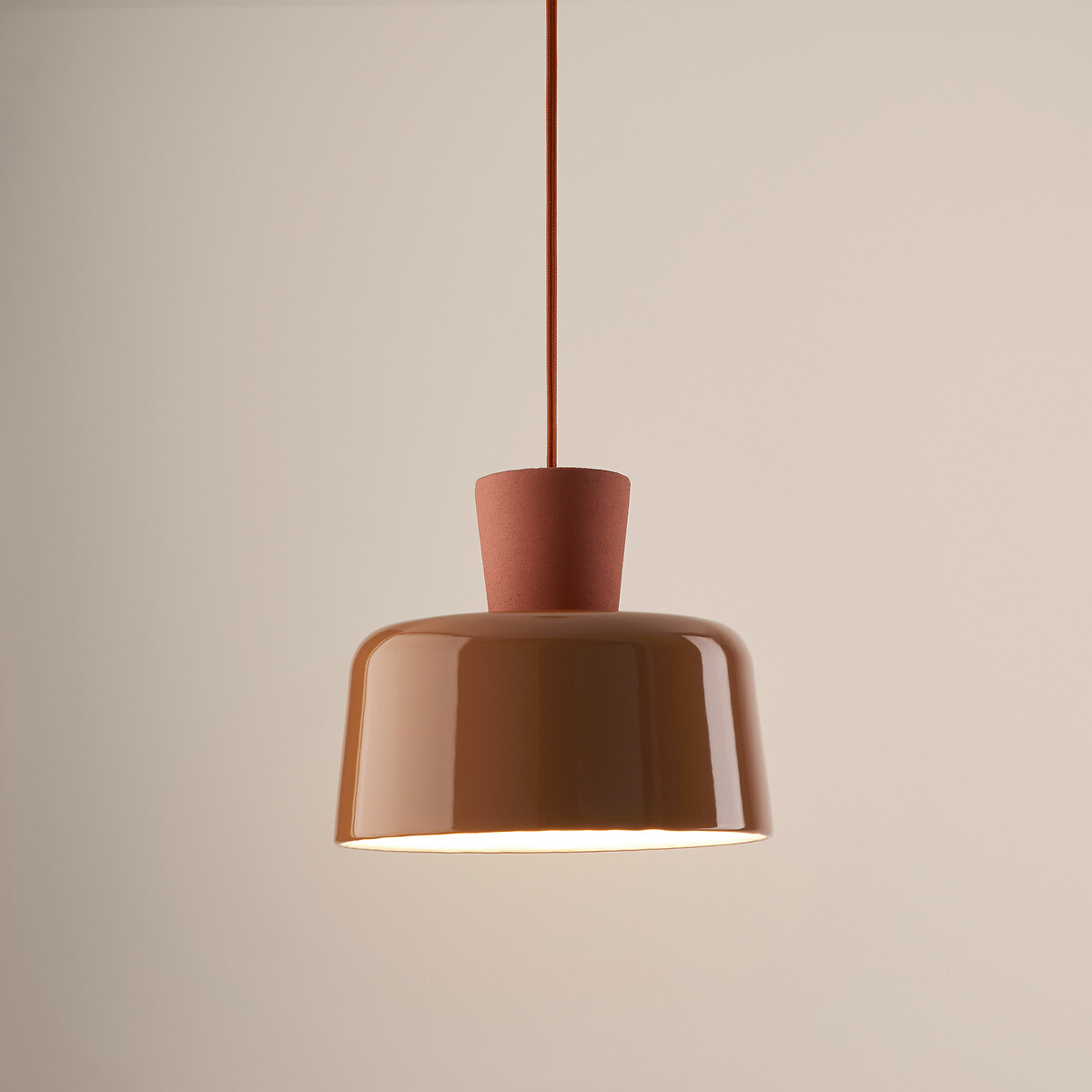 Lámpara colgante de cerámica de colores Ø 21 cm, Jimna caramelo, LA REDOUTE INTERIEURS