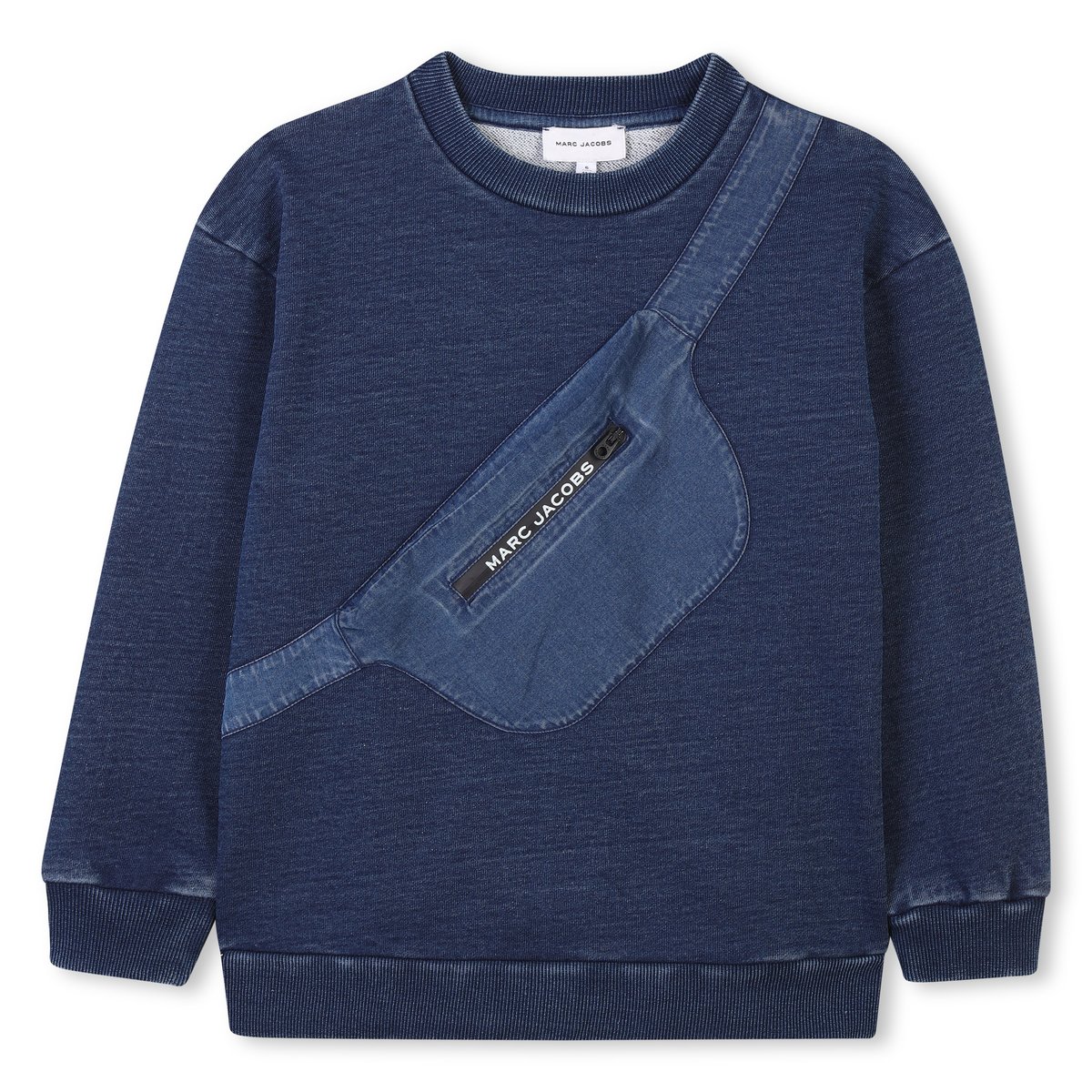 Sweat à capuchon imprimé denim blue, MARC JACOBS