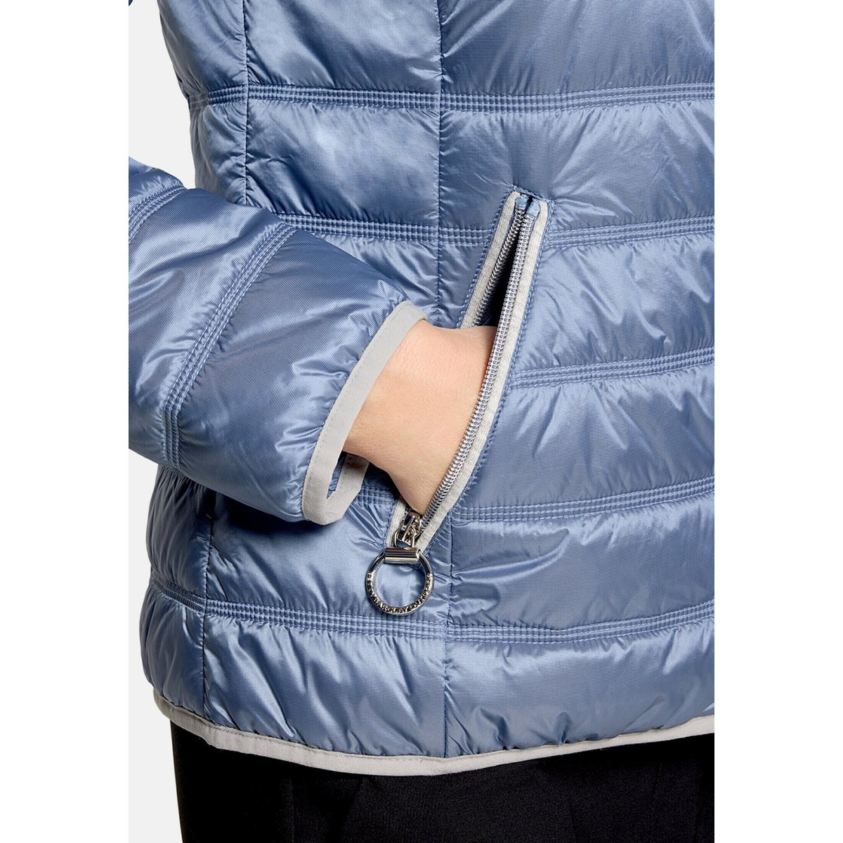 Veste matelassée à capuche amovible stonewash, BETTY BARCLAY