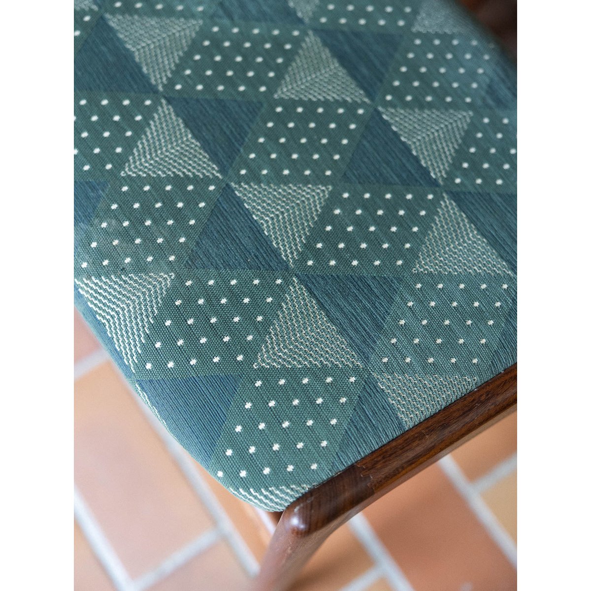 Lot de 4 chaises tendances Alma N°1801 - Bon état vert, DEBONGOUT