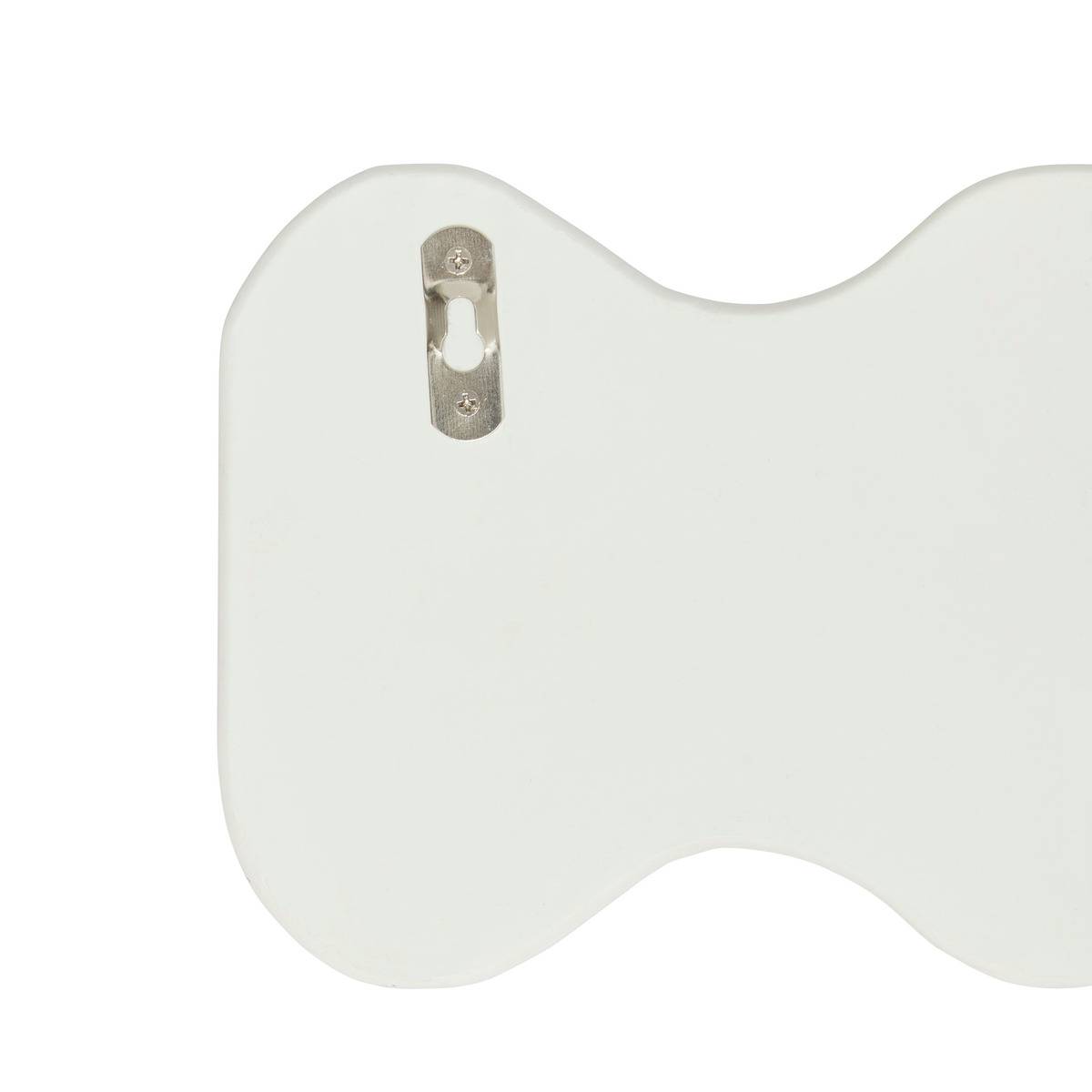 Étagère murale design vague en bois SALINA blanc, ATMOSPHERA