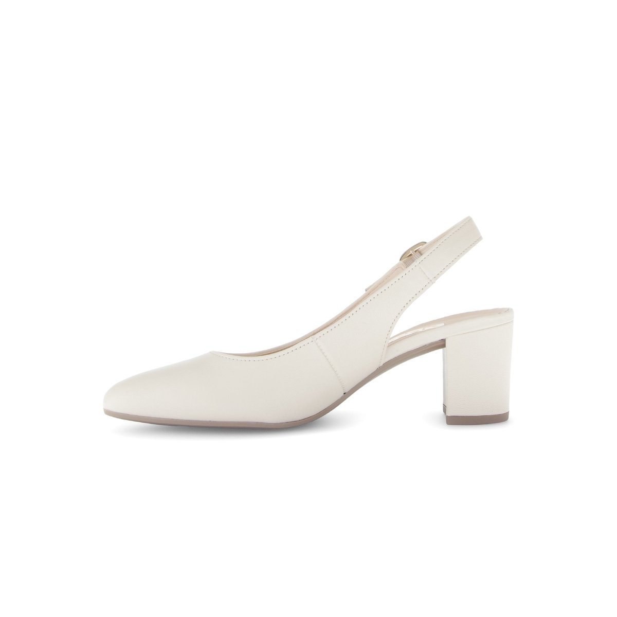 Sling bride arrière en cuir à talon décroché beige, GABOR