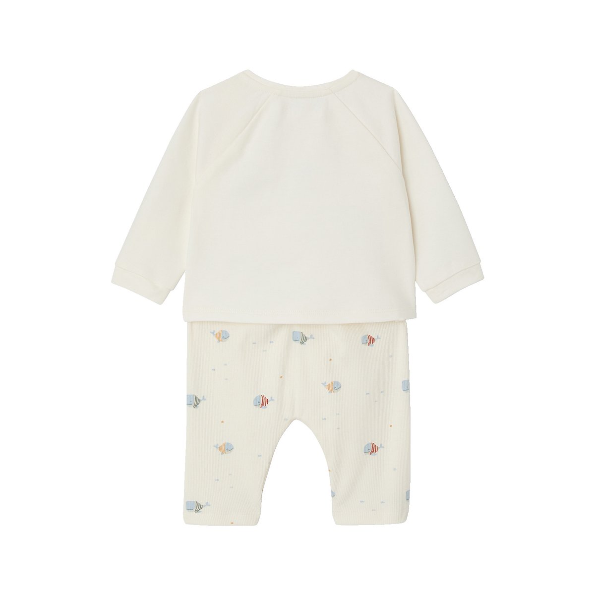 Ensemble bébé sweat et pantalon écru, VERTBAUDET